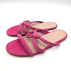Stuart Weitzman Twist Knot Slip-On Flat Sandal Women's Peonia Size US10 EU40.5